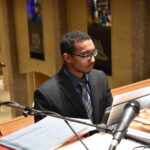 Ralph Holtzhauser plays the organ in St. Columba Cathedral, Youngstown, Ohio. Photo credit: Bob Zajack