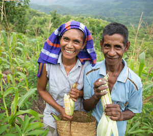 Agnes Tai, 34, and her husband Blasius Meak, 56, were extremely poor farmers in an isolated village before they began employing new agriculture techniques they learned from Catholic Relief Services. Photo by Jennifer Hardy/Catholic Relief Services