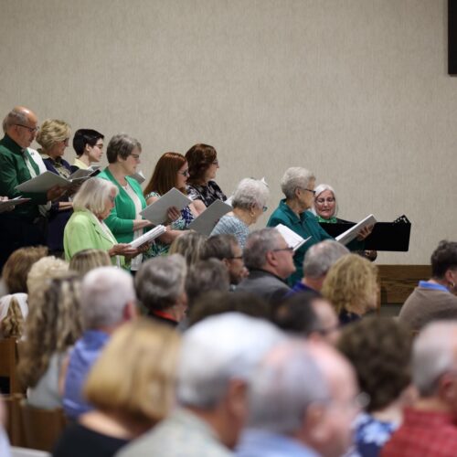 Parish choir sings at Fr. Ryan Furlong's Installation at St. William Church (Champion) on July 7, 2023